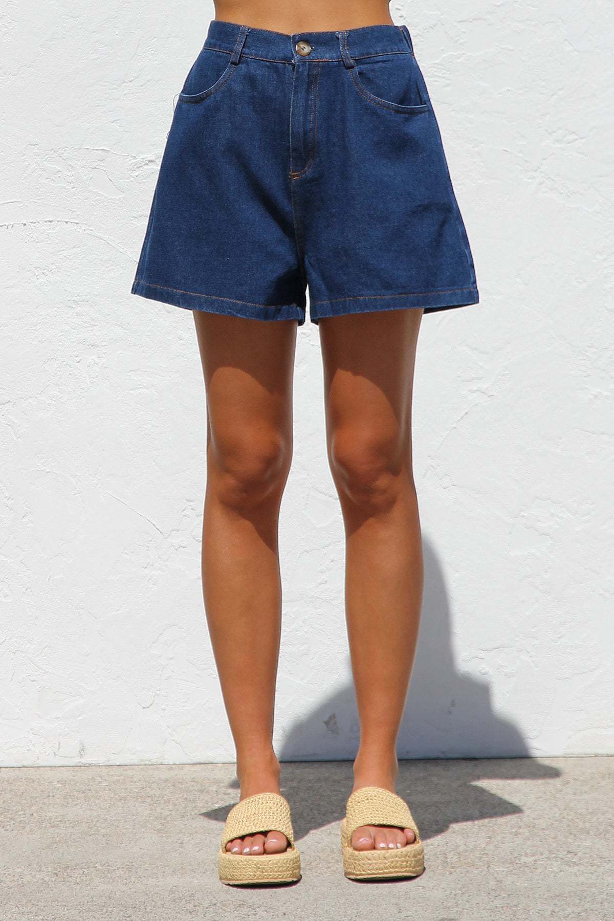 Selena Gold Button Denim Set