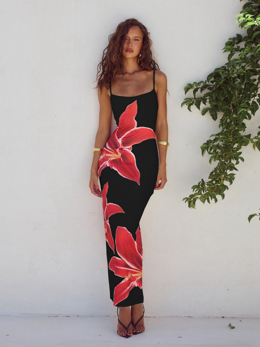 Orchid Bloom İnce Askılı Elbise