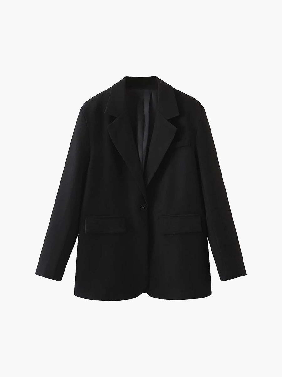 Relax Fit Tek Düğmeli Blazer