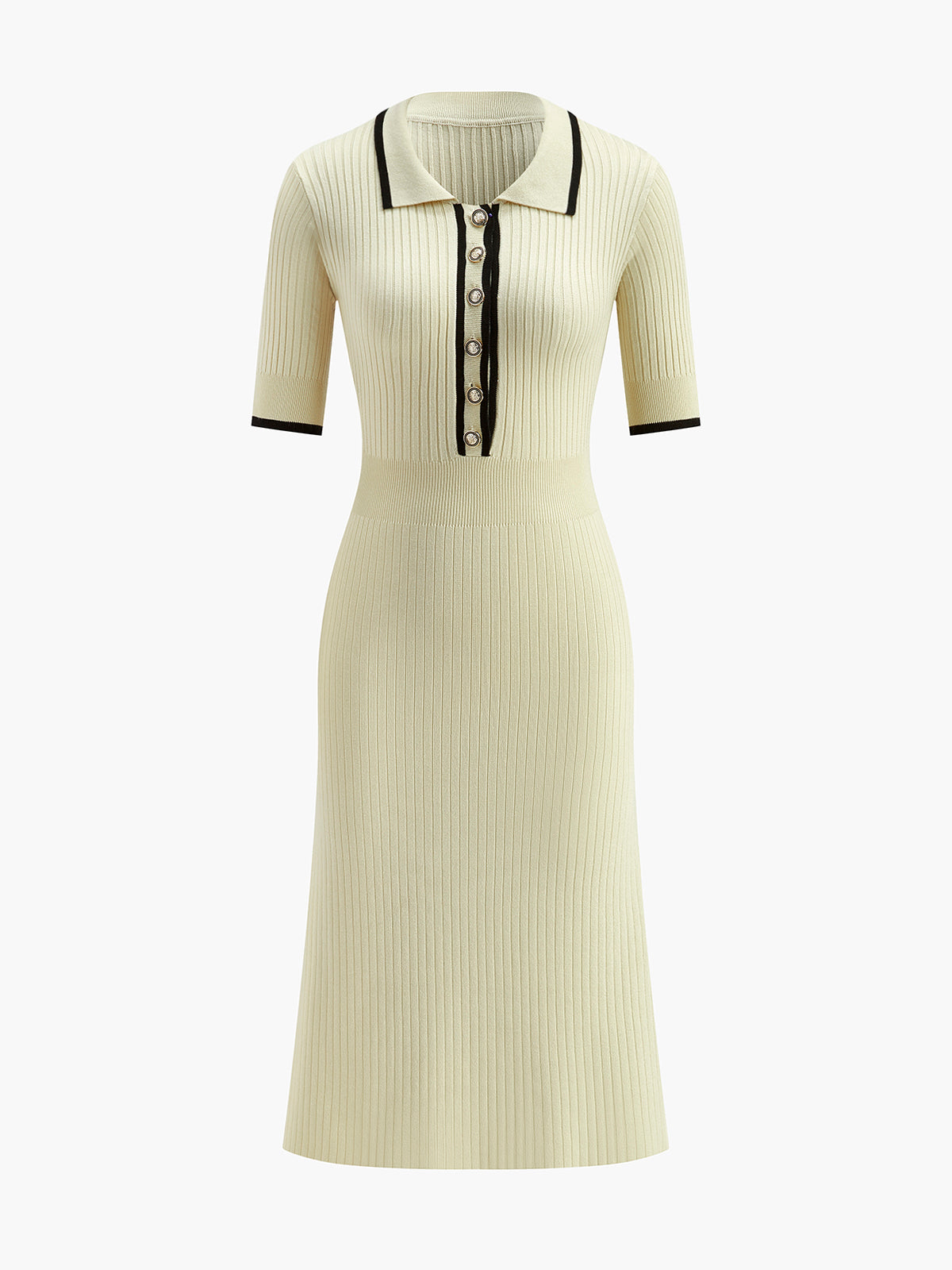 Modern Chic Polo Triko Elbise