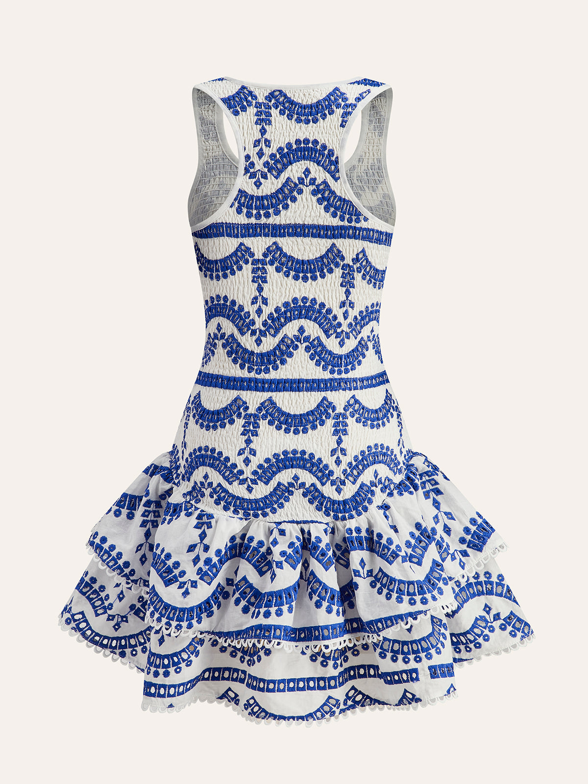 Indigo Bloom Ruffle Elbise