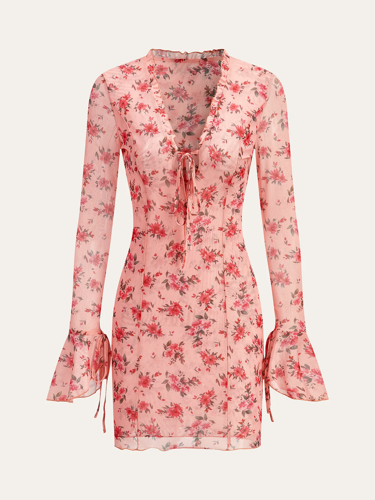 Rosabella Sheer Blossom Elbise