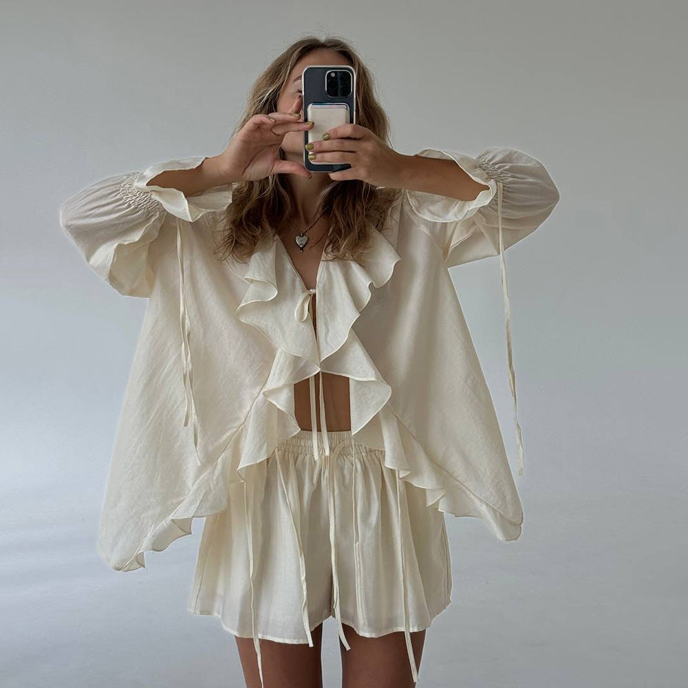 Romance Ruffles Volanlı Bluz