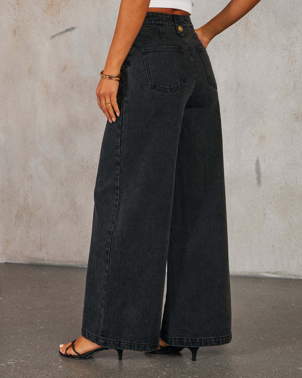 Noir Chic Denim Pantolonlu Set